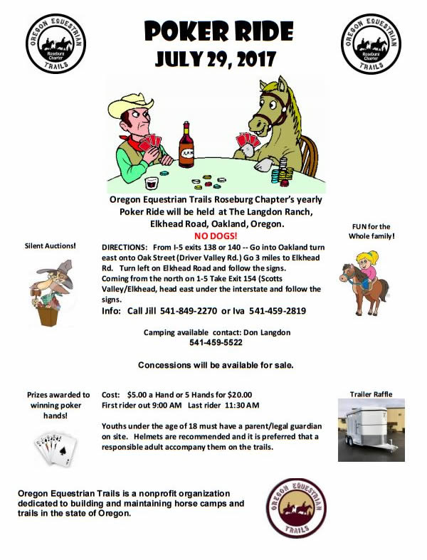 Poker trail rides oregon